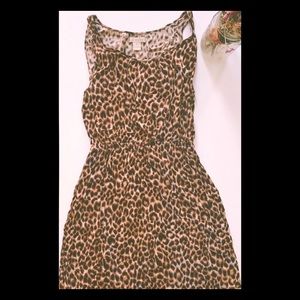 Leopard print cotton dress